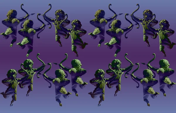 Sevgililer Günü 3D canlandırması için aşk meleği.