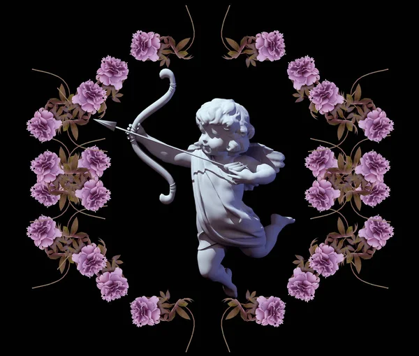 Sevgililer Günü 3D canlandırması için aşk meleği.