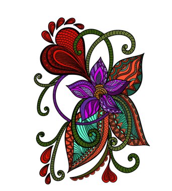 Elle çizilmiş karalama elementi. Etnik tasarım. Altın versiyonu. EPS 10