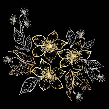 Elle çizilmiş karalama elementi. Etnik tasarım.