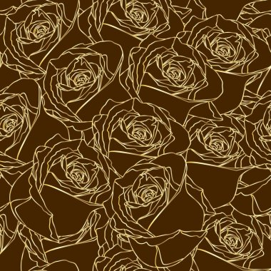 Rose 'la kusursuz bir düzen. Vektör çizimi. EPS 10