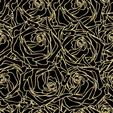 Rose 'la kusursuz bir düzen. Vektör çizimi. EPS 10