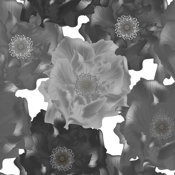 Vackert Sömlöst Mönster Med Rose Vektorillustration Eps — Stock vektor