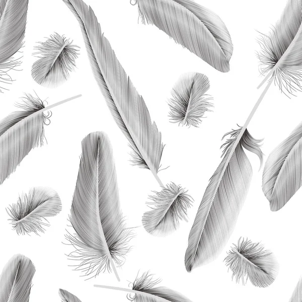 羽のあるシームレスなパターン ベクトルイラスト Eps — ストックベクタ