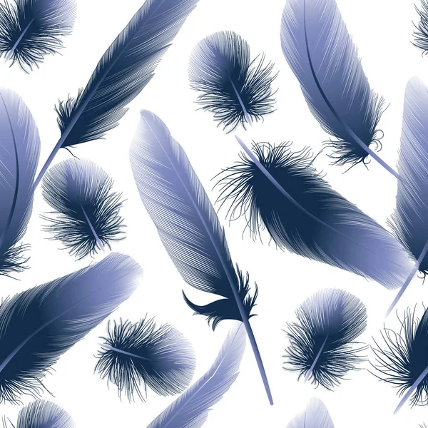 Seamless Pattern Feathers Vector Illustration Eps — Stock Vector
