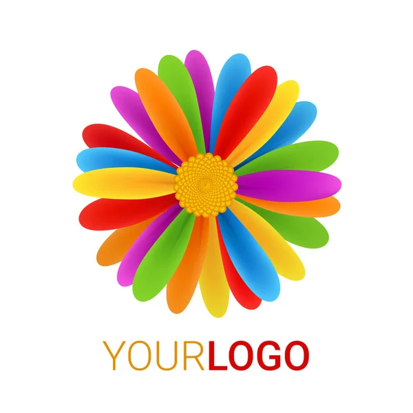 Download Rainbow flower logo — Stock Vector © chronoshifter #8562082