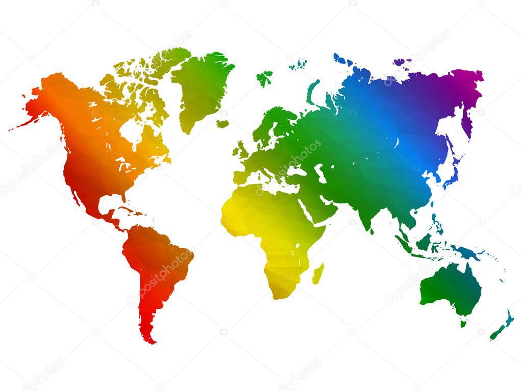 Beautiful Colorful World Map