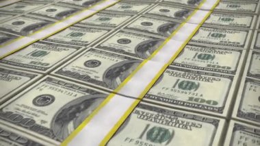 Birçok 100 dolarlık banknotlar. Arka plan olarak para