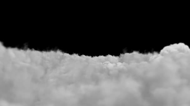 Vliegen over het alfakanaal van wolken — Stockvideo