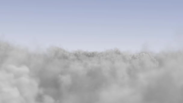 Güneşli bir günde bulutların üstünde uçan — Stok video