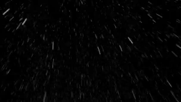 Анимация дождя на черном фоне — стоковое видео