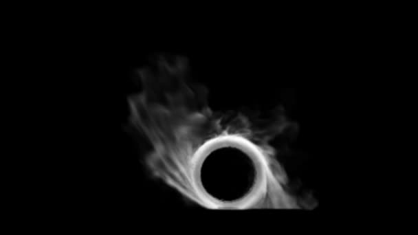 Burnout Autorad mit schwarzem Hintergrund — Stockvideo