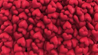 Kırmızı kalpler çeşitli arka plan