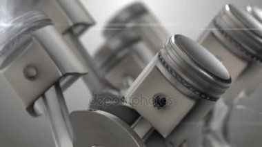 Animasyon motor piston Close-Up