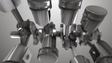 Animasyon motor piston Close-Up