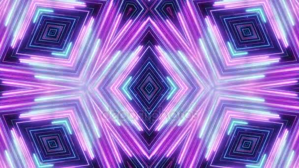 Neon abstrakte Linienanimation vj Hintergrund — Stockvideo