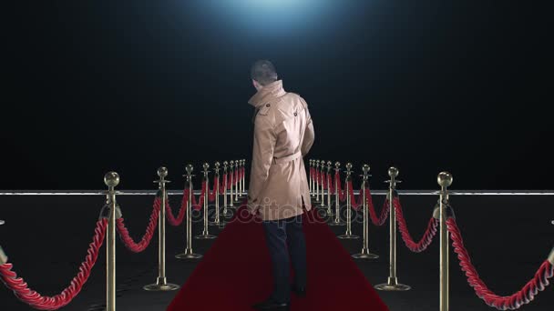 红地毯上的男人 — 图库视频影像