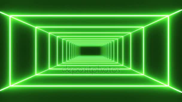 Hurok zöld neon alagút háttér