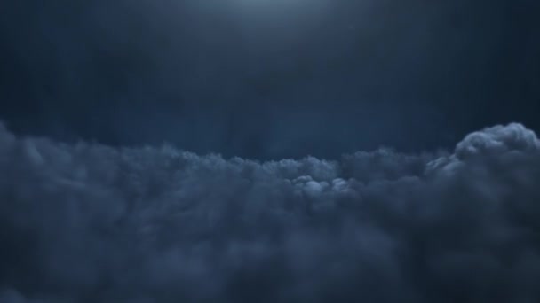 Über Gewitterwolken fliegen — Stockvideo