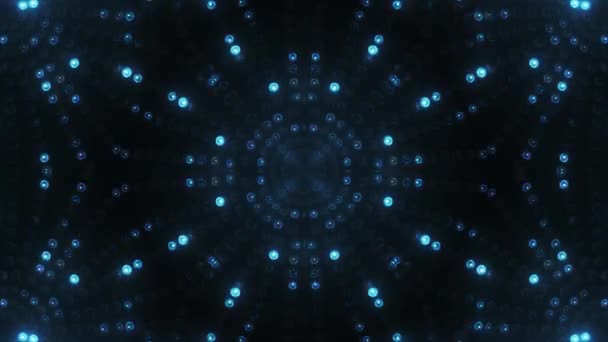 Синий круг во главе с оживленным фоном VJ — стоковое видео