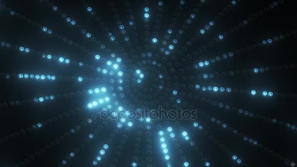 Cerchio blu led animato sfondo VJ — Video Stock