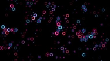 Neon rhombs animasyonlu Vj arka plan