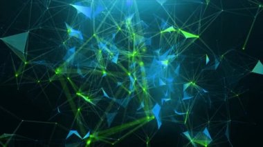 Pleksus, yeşil-mavi arka plan