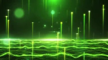 Satırlarını uçan ile soyut göz alıcı yeşil alan