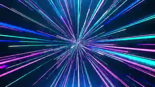Абстрактный сине-розовый прыжок во времени — стоковое видео