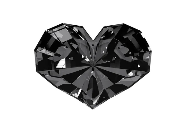 Diamond heart with an alpha channel — Stock Photo, Image