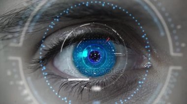 Makro mavi Hud göz planı