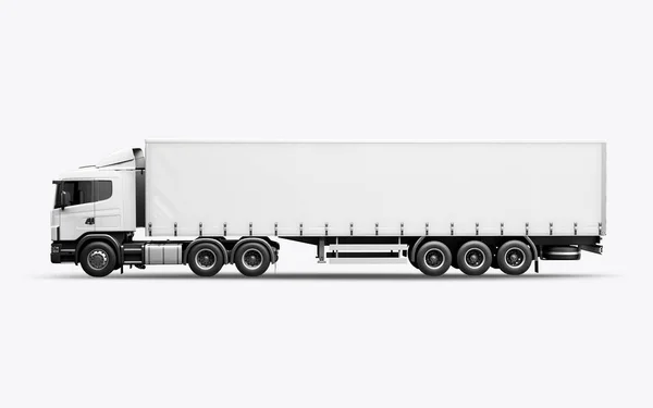 3D render van de truck voor mock-up op een witte achtergrond — Stockfoto