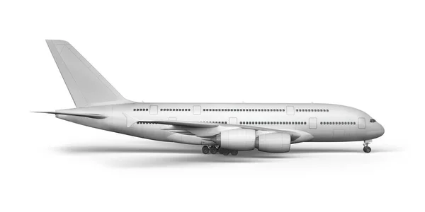 Passenger plane 3D render on a white background — Stock Photo, Image