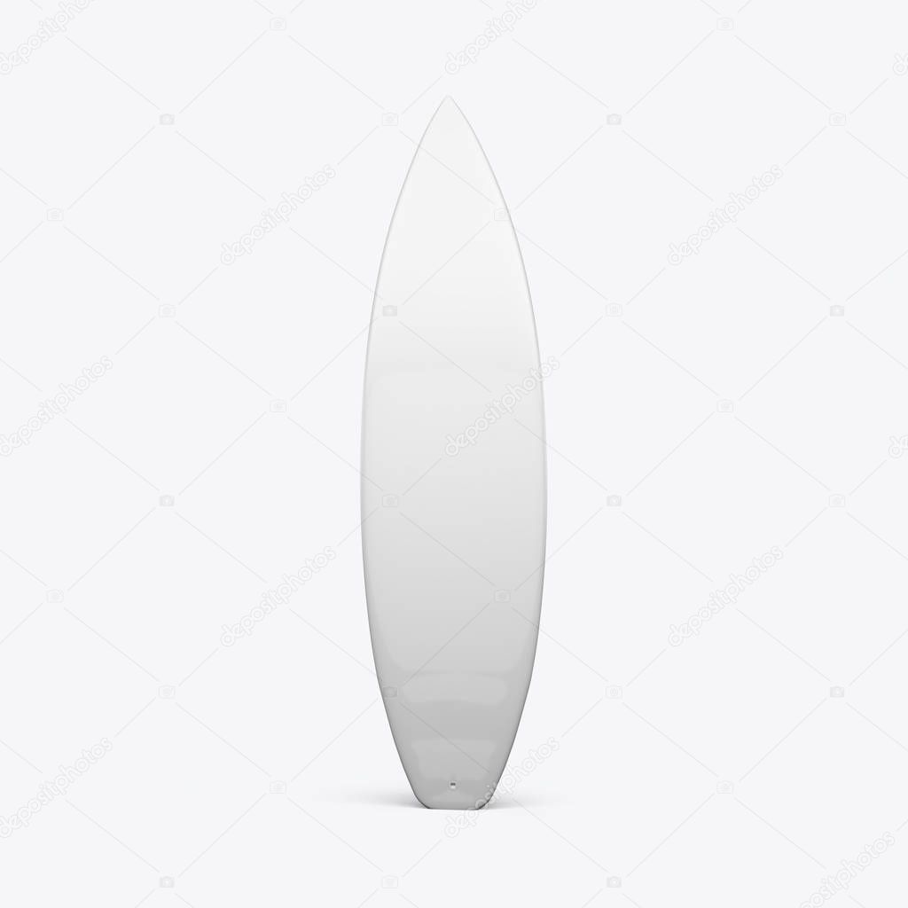3D render of a surfboard on a white background