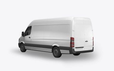 Beyaz bir arka plan üzerinde 3D render van