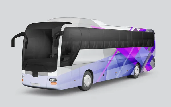 3D render autobusu na białym tle — Zdjęcie stockowe