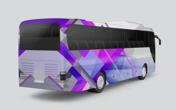 Representación 3D de un autobús sobre un fondo blanco —  Fotos de Stock
