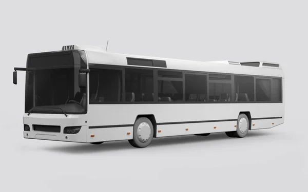 3D render autobusu na białym tle — Zdjęcie stockowe