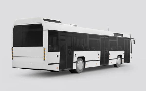 3D činí z autobusu na bílém pozadí — Stock fotografie