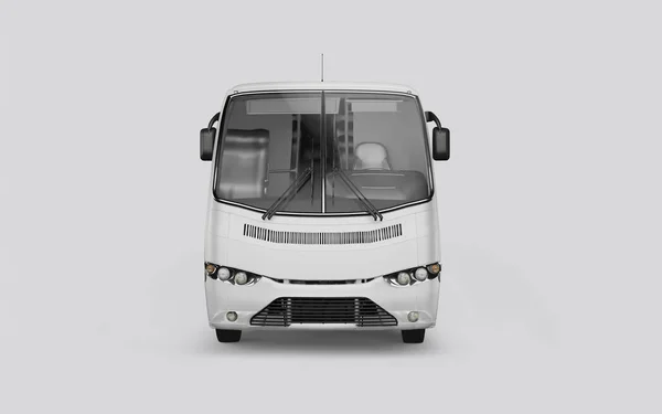 Renderização 3D de um ônibus em um fundo branco — Fotografia de Stock