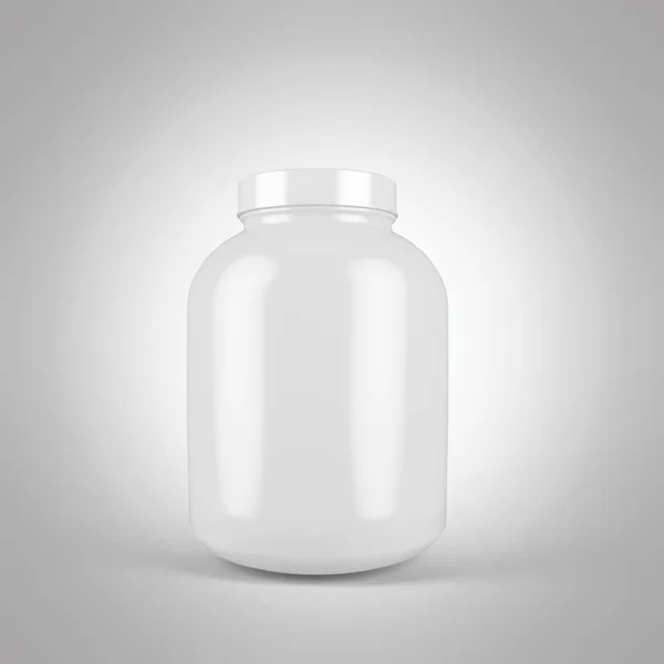 3D rendering a jar, sport-tápanyag, fehér alapon — Stock Fotó