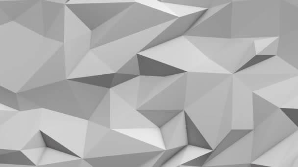Weiße abstrakte Low-Poly-Dreieck Hintergrund — Stockvideo