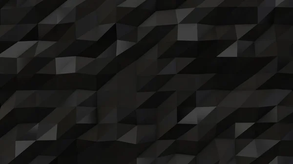 Siyah soyut düşük Poli üçgen arka plan — Stok fotoğraf