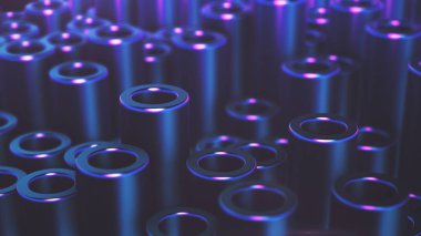 Soyut mor-mavi alan tüpler