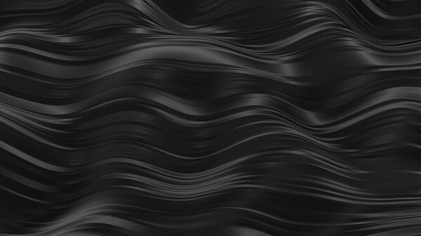 Abstract black rubber waves