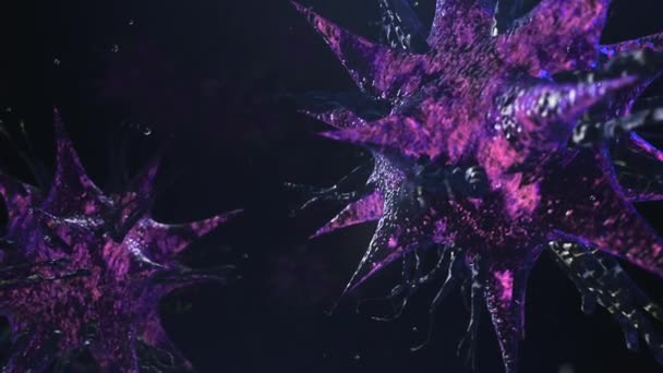 3D render bacteriën virus render verplaatsen — Stockvideo
