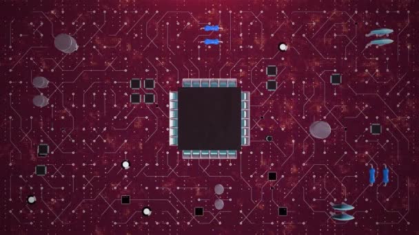 Circuito mundial abstrato — Vídeo de Stock