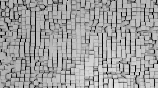 Digital background of the many white squares — Stock Video