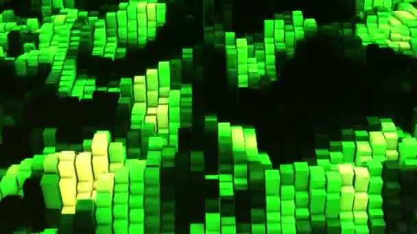 VJ yeşil parıltı ekolayzır — Stok video