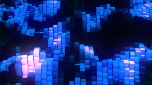 VJ blauwe gloed equalizer — Stockvideo